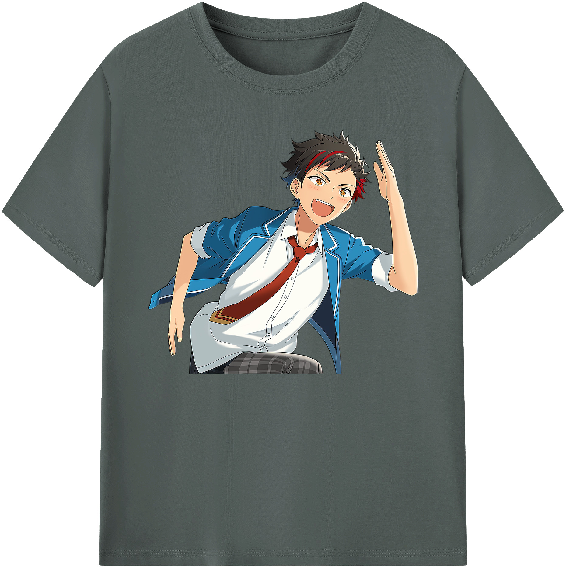 （画像用） あんさんぶるスターズ! Ensemble Stars 綿100％ メンズ半袖Tシャツ｜肌触りやわらか＆通気性